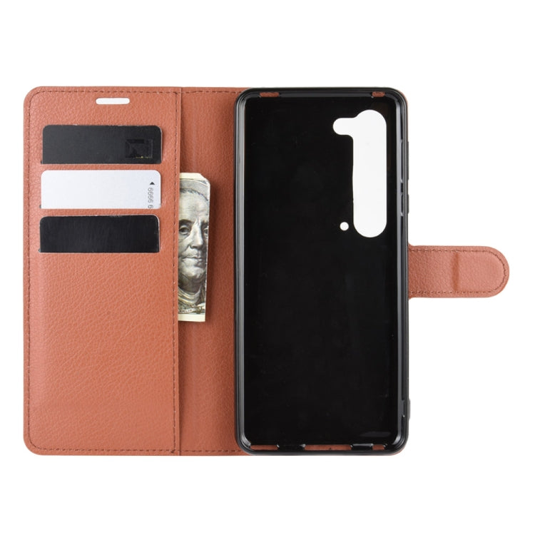 For Sharp Aquos R5G Litchi Texture Horizontal Flip Protective Case with Holder & Card Slots & Wallet