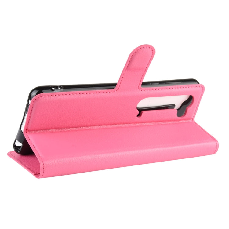 For Sharp Aquos R5G Litchi Texture Horizontal Flip Protective Case with Holder & Card Slots & Wallet