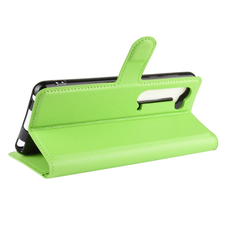 For Sharp Aquos R5G Litchi Texture Horizontal Flip Protective Case with Holder & Card Slots & Wallet