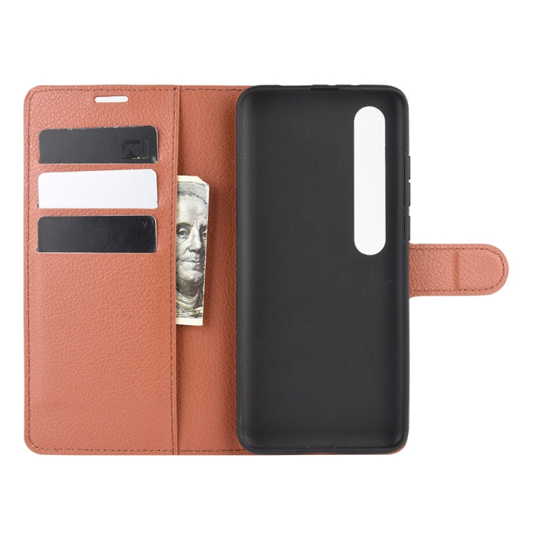 For Xiaomi Mi 10 / Mi 10 Pro Litchi Texture Horizontal Flip Protective Case with Holder & Card Slots & Wallet