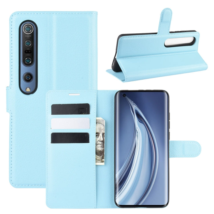 For Xiaomi Mi 10 / Mi 10 Pro Litchi Texture Horizontal Flip Protective Case with Holder & Card Slots & Wallet