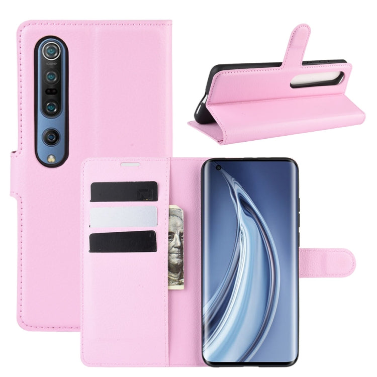 For Xiaomi Mi 10 / Mi 10 Pro Litchi Texture Horizontal Flip Protective Case with Holder & Card Slots & Wallet