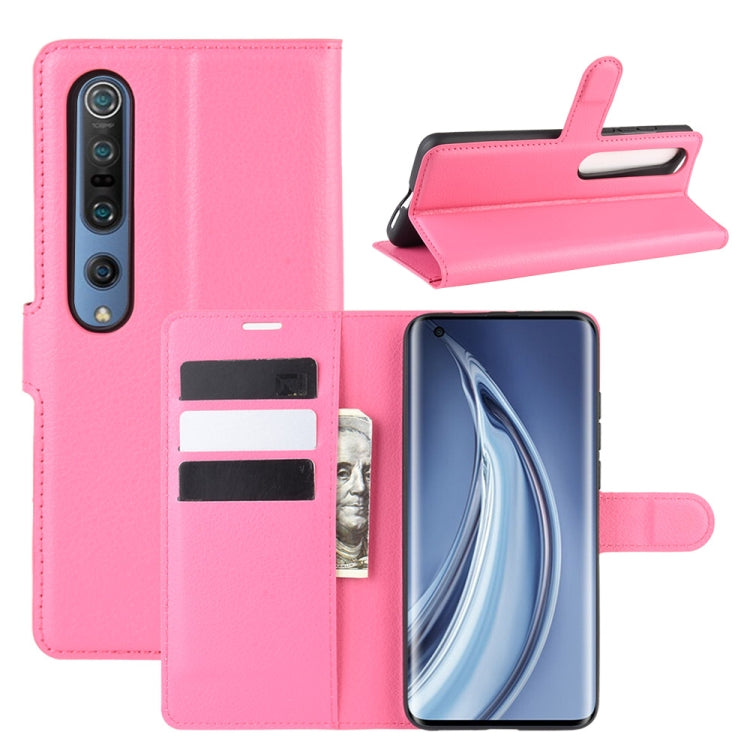For Xiaomi Mi 10 / Mi 10 Pro Litchi Texture Horizontal Flip Protective Case with Holder & Card Slots & Wallet