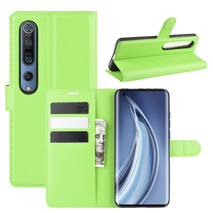 For Xiaomi Mi 10 / Mi 10 Pro Litchi Texture Horizontal Flip Protective Case with Holder & Card Slots & Wallet