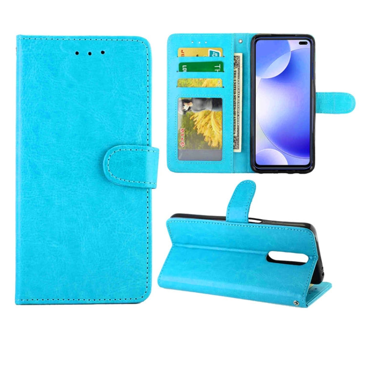 For Xiaomi Redmi K30 Crazy Horse Texture Leather Horizontal Flip Protective Case with Holder & Card Slots & Wallet & Photo Frame