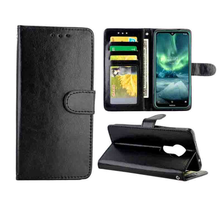 For Nokia 7.2 Crazy Horse Texture Leather Horizontal Flip Protective Case with Holder & Card Slots & Wallet & Photo Frame