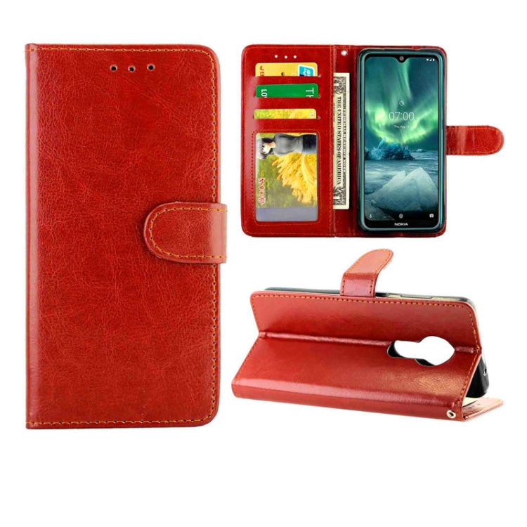 For Nokia 7.2 Crazy Horse Texture Leather Horizontal Flip Protective Case with Holder & Card Slots & Wallet & Photo Frame