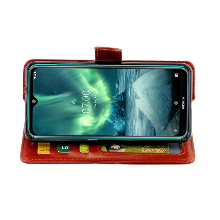For Nokia 7.2 Crazy Horse Texture Leather Horizontal Flip Protective Case with Holder & Card Slots & Wallet & Photo Frame