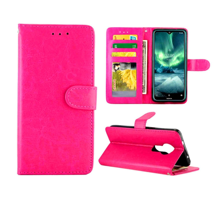 For Nokia 7.2 Crazy Horse Texture Leather Horizontal Flip Protective Case with Holder & Card Slots & Wallet & Photo Frame