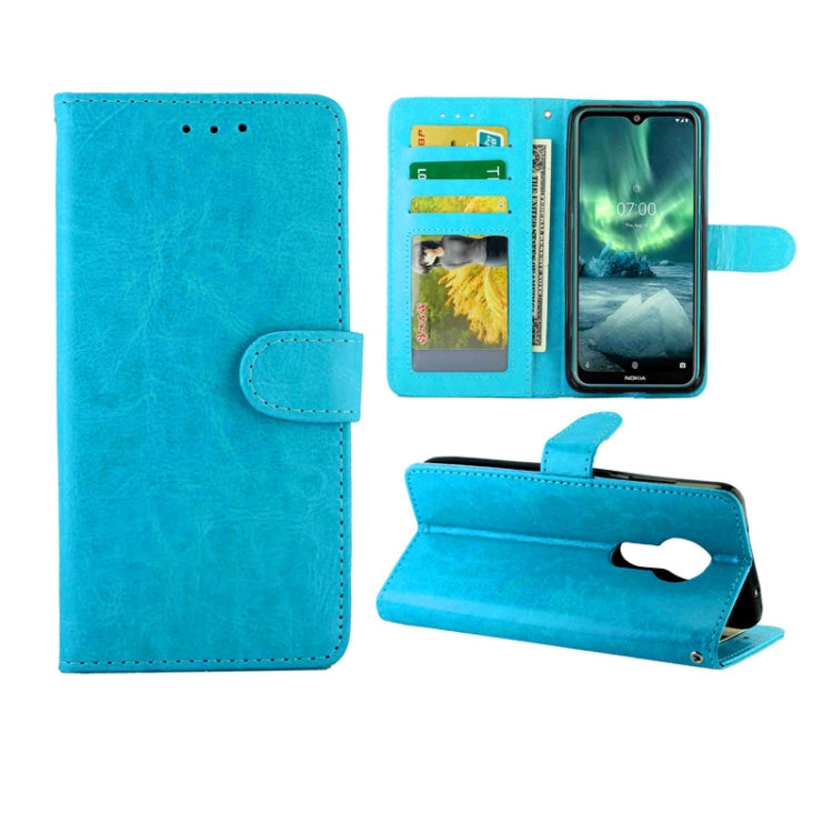 For Nokia 7.2 Crazy Horse Texture Leather Horizontal Flip Protective Case with Holder & Card Slots & Wallet & Photo Frame