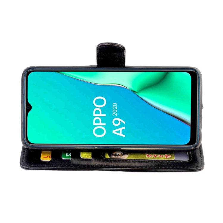 For OPPO A9 (2020) / A5 (2020) Crazy Horse Texture Leather Horizontal Flip Protective Case with Holder & Card Slots & Wallet & Photo Frame