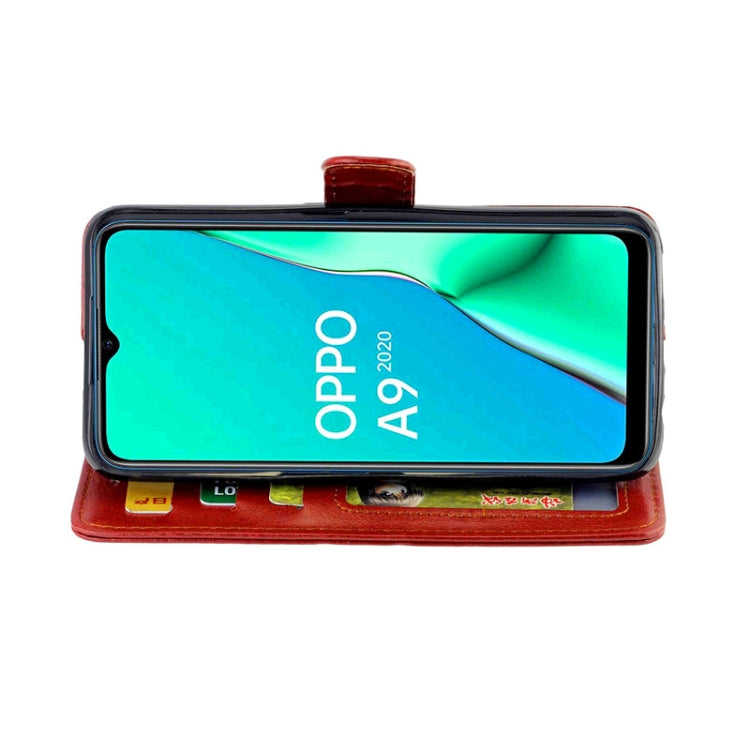 For OPPO A9 (2020) / A5 (2020) Crazy Horse Texture Leather Horizontal Flip Protective Case with Holder & Card Slots & Wallet & Photo Frame