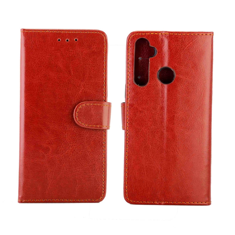 For OPPO Realme 5 Crazy Horse Texture Leather Horizontal Flip Protective Case with Holder & Card Slots & Wallet & Photo Frame