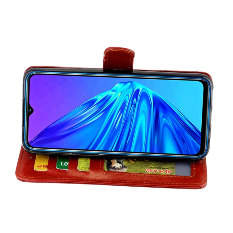 For OPPO Realme 5 Crazy Horse Texture Leather Horizontal Flip Protective Case with Holder & Card Slots & Wallet & Photo Frame