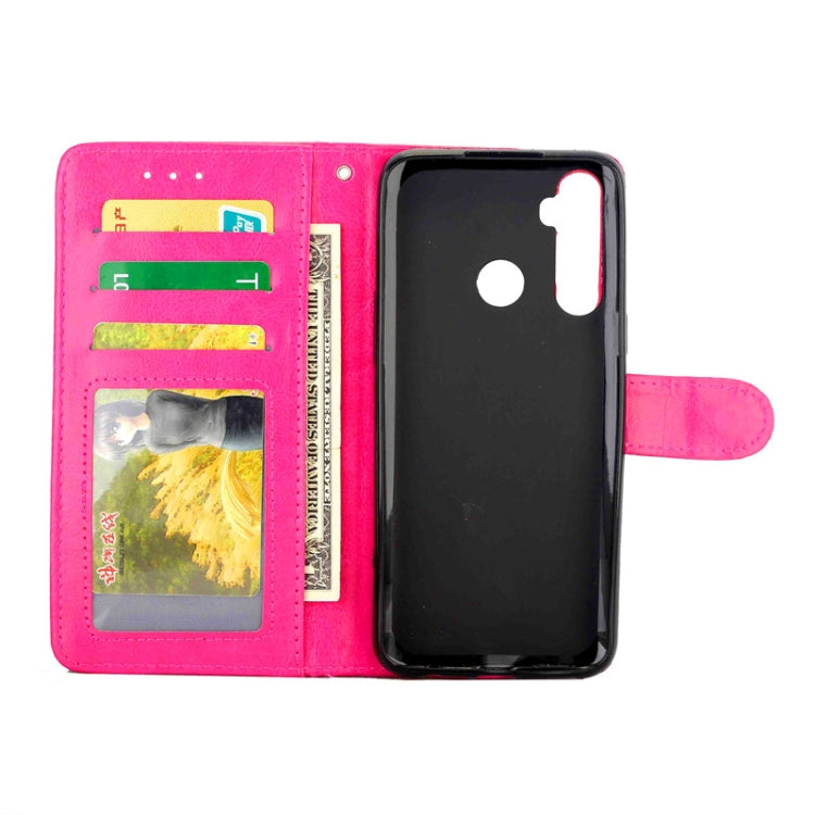 For OPPO Realme 5 Crazy Horse Texture Leather Horizontal Flip Protective Case with Holder & Card Slots & Wallet & Photo Frame