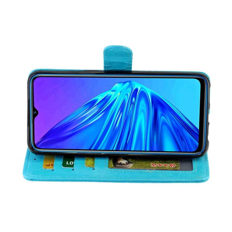 For OPPO Realme 5 Crazy Horse Texture Leather Horizontal Flip Protective Case with Holder & Card Slots & Wallet & Photo Frame