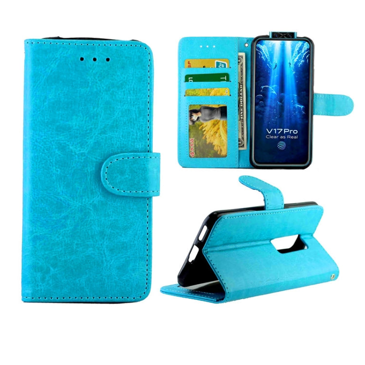For Vivo V17 Pro Crazy Horse Texture Leather Horizontal Flip Protective Case with Holder & Card Slots & Wallet & Photo Frame