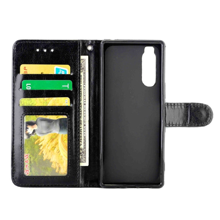For Sony Xperia 5 Crazy Horse Texture Leather Horizontal Flip Protective Case with Holder & Card Slots & Wallet & Photo Frame
