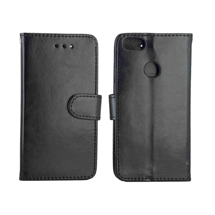 For Motorola MOTO E6 Play Crazy Horse Texture Leather Horizontal Flip Protective Case with Holder & Card Slots & Wallet & Photo Frame