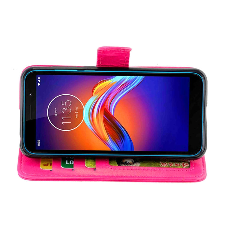 For Motorola MOTO E6 Play Crazy Horse Texture Leather Horizontal Flip Protective Case with Holder & Card Slots & Wallet & Photo Frame