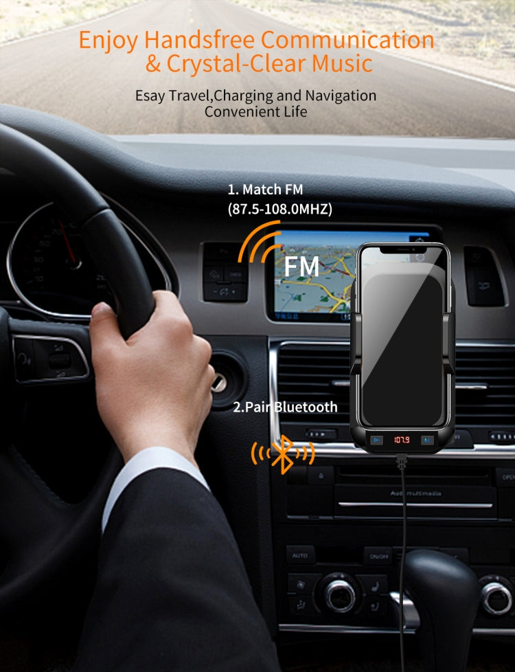 Car Talk Music playback 5.0 Car Bluetooth FM Bracket