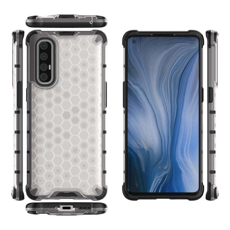 For OPPO Reno 3 Pro Shockproof Honeycomb PC + TPU Case