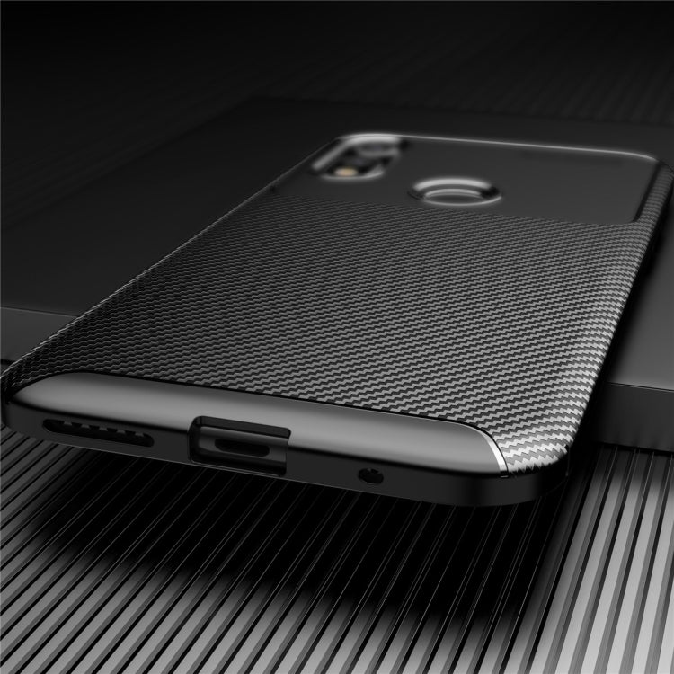 For Mootora MOTO E7 Carbon Fiber Texture Shockproof TPU Case(Black)