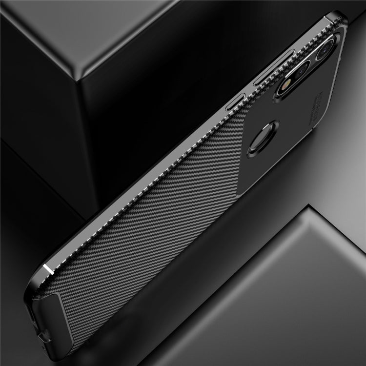 For Mootora MOTO E7 Carbon Fiber Texture Shockproof TPU Case(Black)