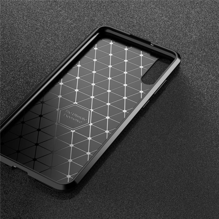 For Huawei Enjoy 10e Carbon Fiber Texture Shockproof TPU Case