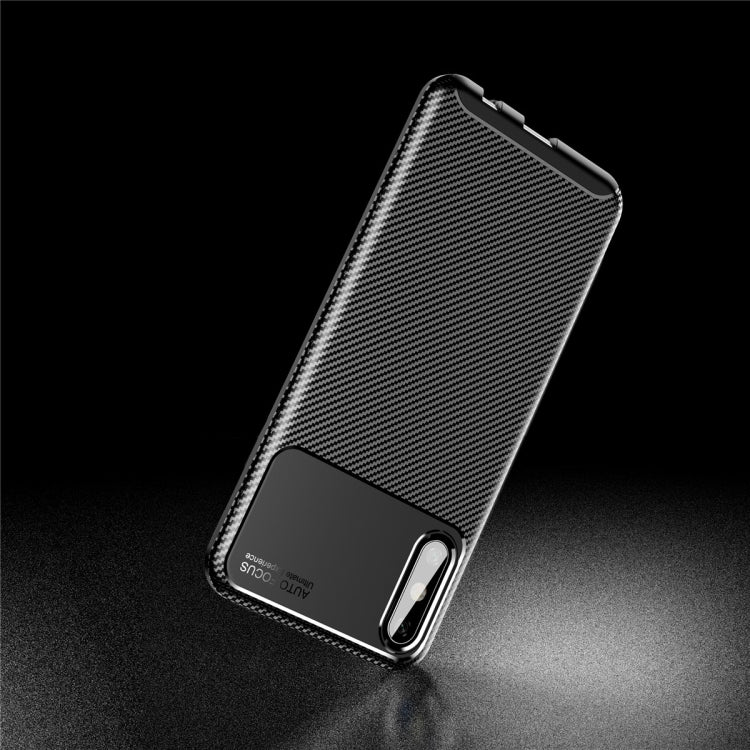 For Huawei Enjoy 10e Carbon Fiber Texture Shockproof TPU Case