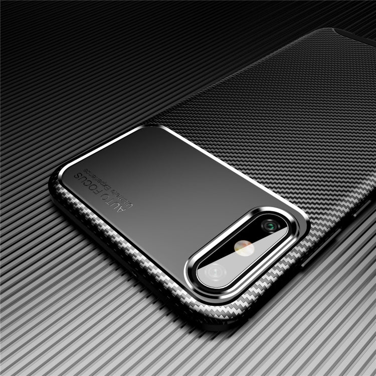 For Huawei Enjoy 10e Carbon Fiber Texture Shockproof TPU Case