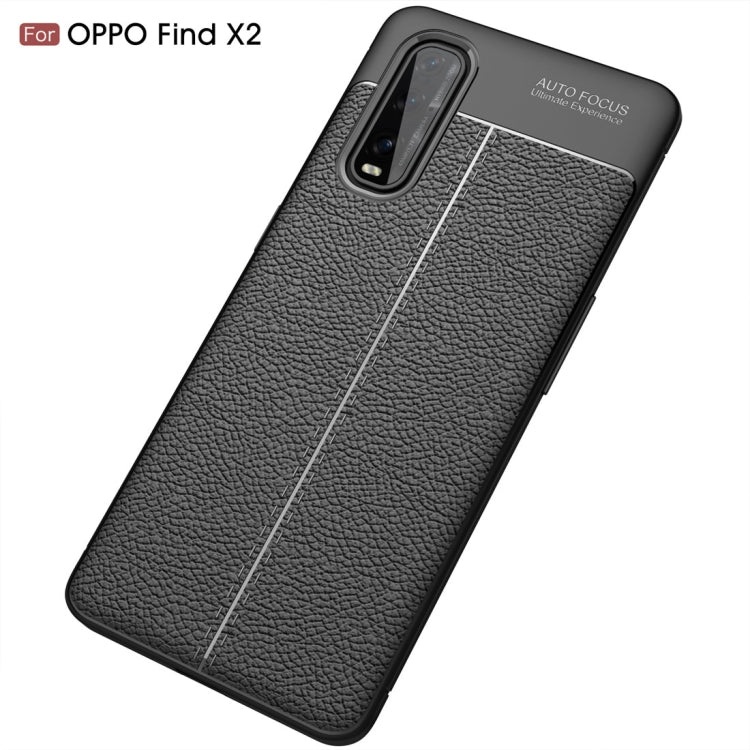 For OPPO Find X2 Litchi Texture TPU Shockproof Case