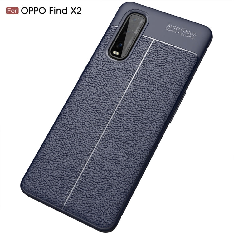 For OPPO Find X2 Litchi Texture TPU Shockproof Case
