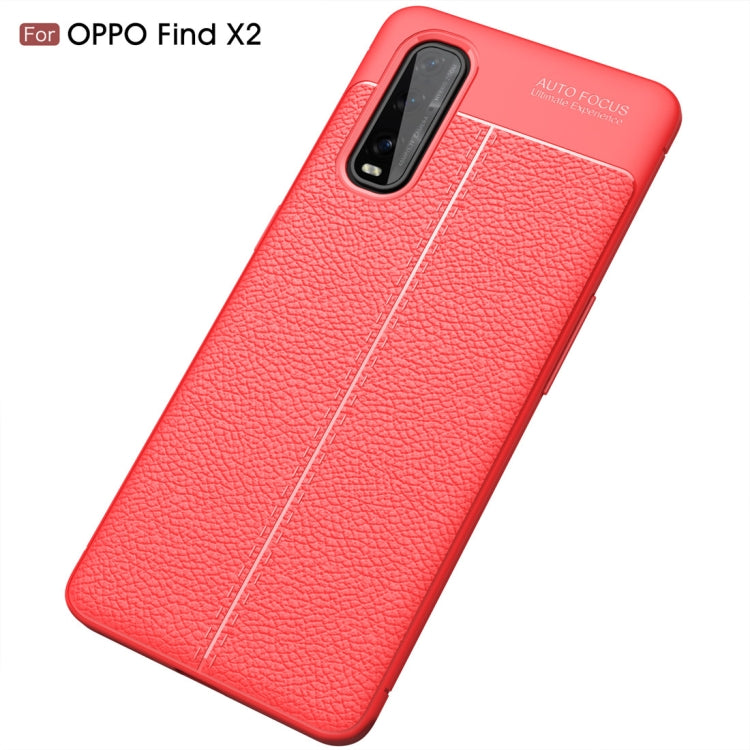 For OPPO Find X2 Litchi Texture TPU Shockproof Case