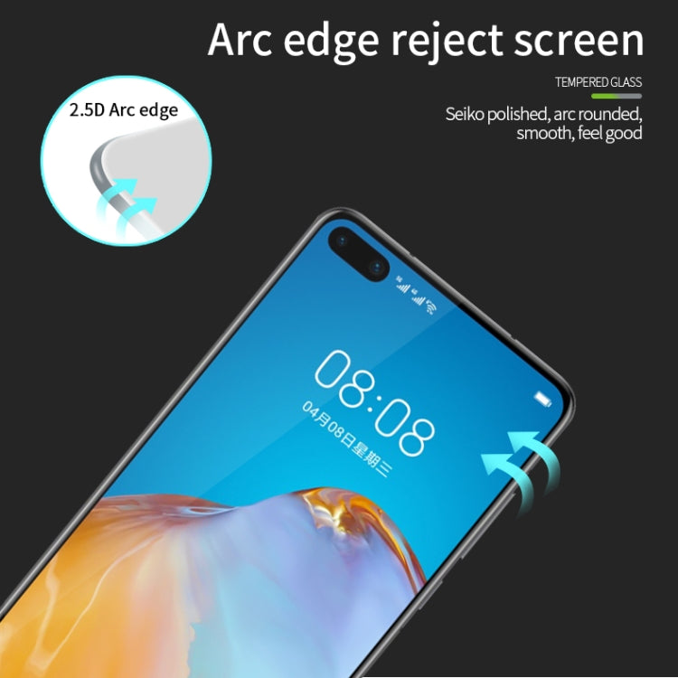 For Huawei P40 MOFI 9H 2.5D Full Screen Tempered Glass Film