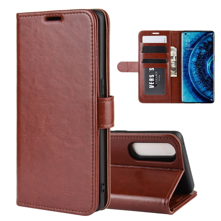 For OPPO Find X2 R64 Texture Single Horizontal Flip PU Leather Protective Case with Holder & Card Slots & Wallet& Photo Frame