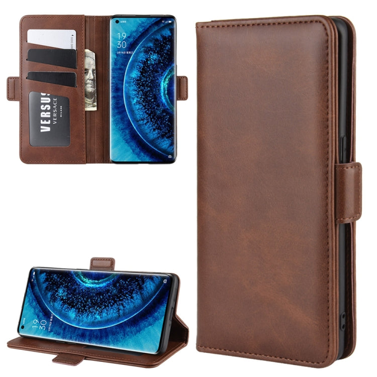 For OPPO Find X2 Dual-side Magnetic Buckle Horizontal Flip Leather Case with Holder & Card Slots & Wallet
