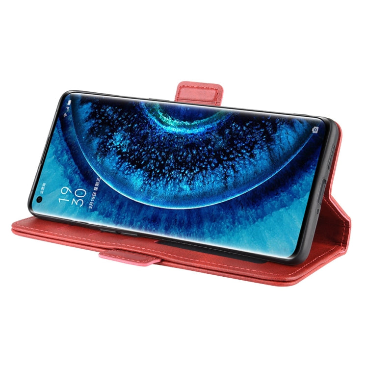For OPPO Find X2 Dual-side Magnetic Buckle Horizontal Flip Leather Case with Holder & Card Slots & Wallet