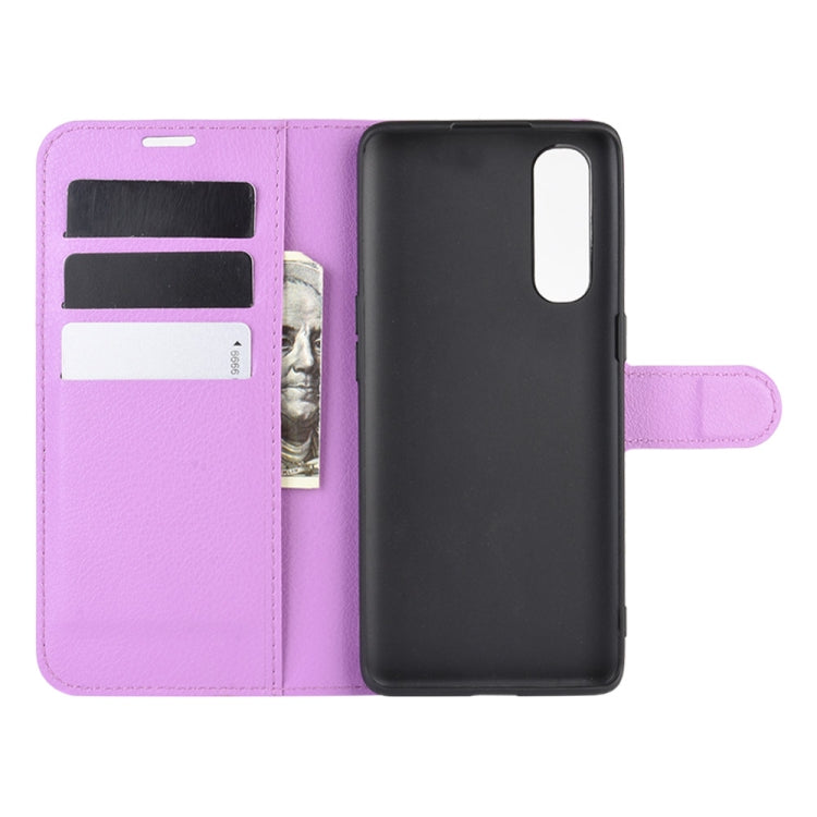 For OPPO Find X2 Litchi Texture Horizontal Flip PU Leather Protective Case with Holder & Card Slots & Wallet