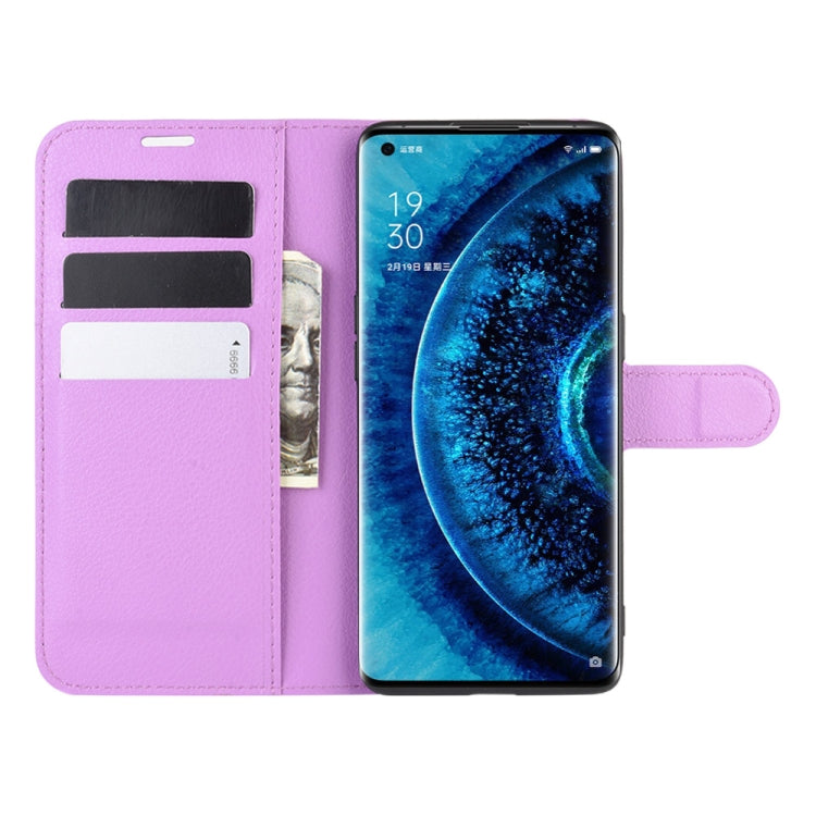 For OPPO Find X2 Litchi Texture Horizontal Flip PU Leather Protective Case with Holder & Card Slots & Wallet
