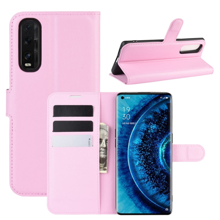 For OPPO Find X2 Litchi Texture Horizontal Flip PU Leather Protective Case with Holder & Card Slots & Wallet