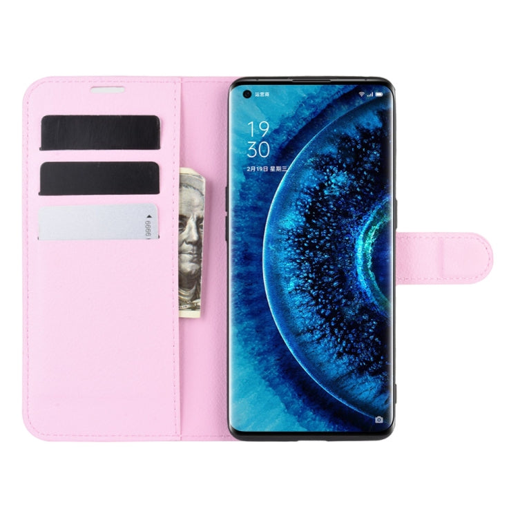 For OPPO Find X2 Litchi Texture Horizontal Flip PU Leather Protective Case with Holder & Card Slots & Wallet
