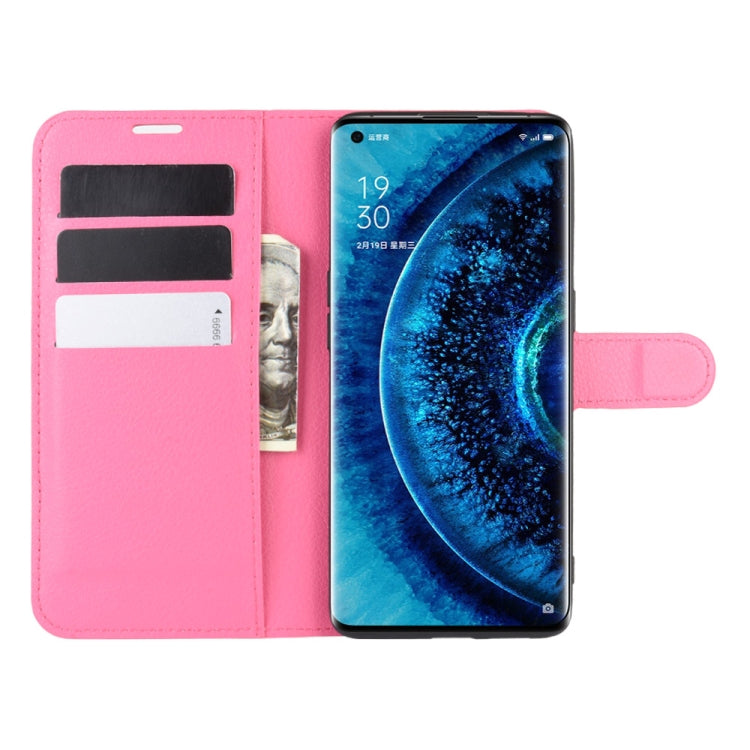 For OPPO Find X2 Litchi Texture Horizontal Flip PU Leather Protective Case with Holder & Card Slots & Wallet