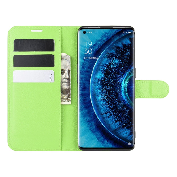 For OPPO Find X2 Litchi Texture Horizontal Flip PU Leather Protective Case with Holder & Card Slots & Wallet