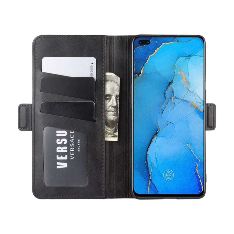 For OPPO Reno 3 Pro Dual-side Magnetic Buckle Horizontal Flip PU Leather Case with Holder & Card Slots & Wallet