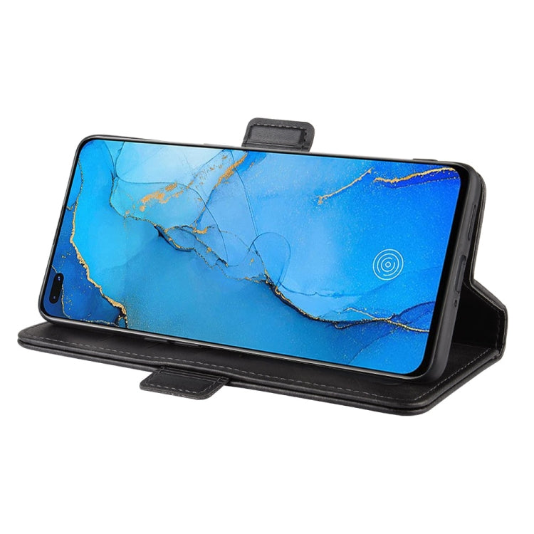 For OPPO Reno 3 Pro Dual-side Magnetic Buckle Horizontal Flip PU Leather Case with Holder & Card Slots & Wallet