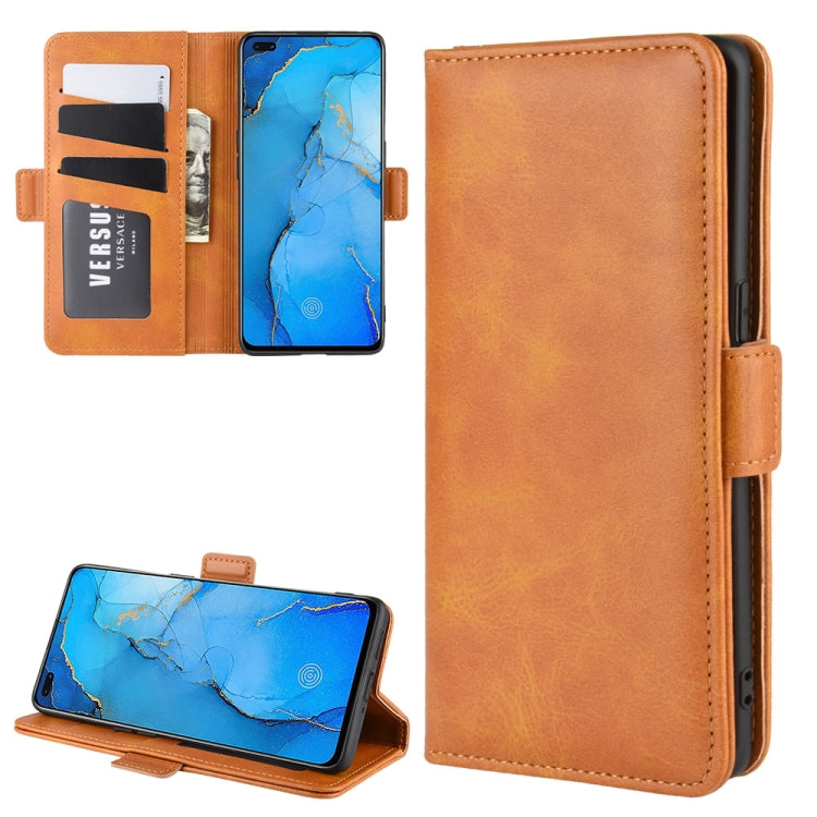 For OPPO Reno 3 Pro Dual-side Magnetic Buckle Horizontal Flip PU Leather Case with Holder & Card Slots & Wallet