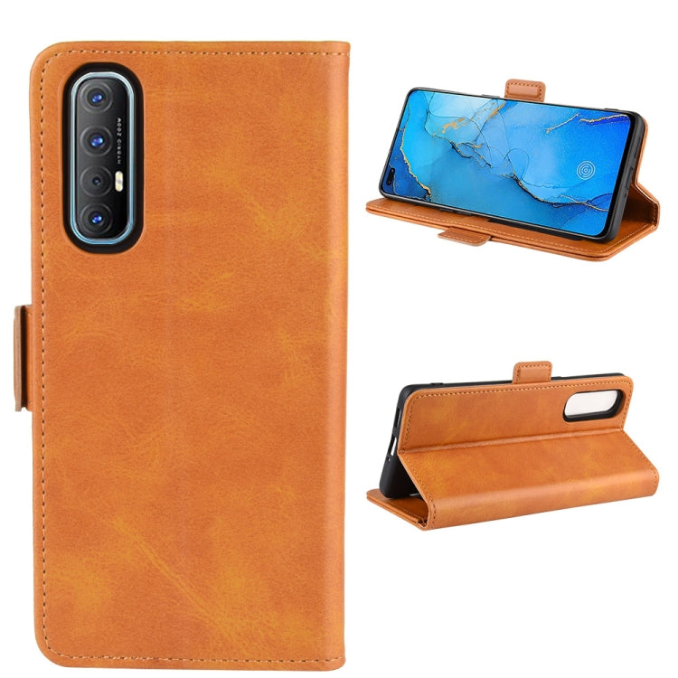 For OPPO Reno 3 Pro Dual-side Magnetic Buckle Horizontal Flip PU Leather Case with Holder & Card Slots & Wallet