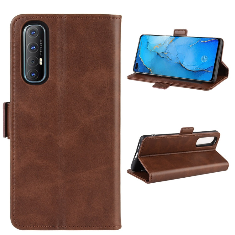 For OPPO Reno 3 Pro Dual-side Magnetic Buckle Horizontal Flip PU Leather Case with Holder & Card Slots & Wallet