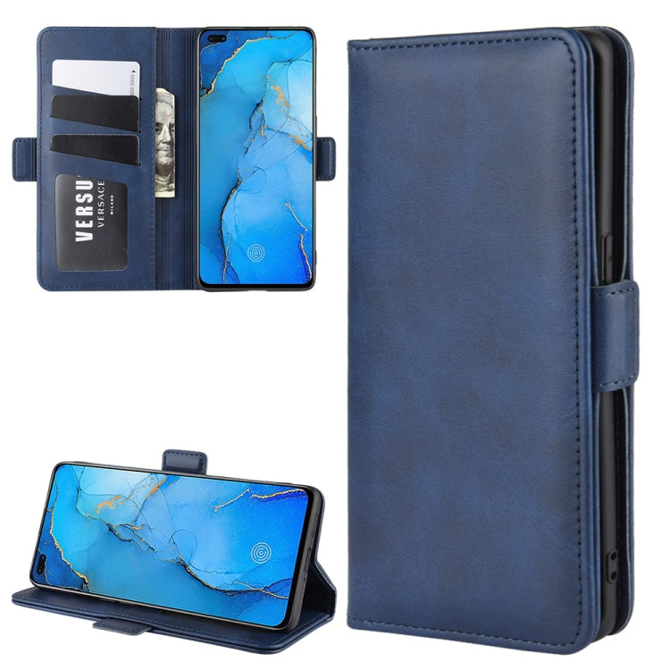 For OPPO Reno 3 Pro Dual-side Magnetic Buckle Horizontal Flip PU Leather Case with Holder & Card Slots & Wallet